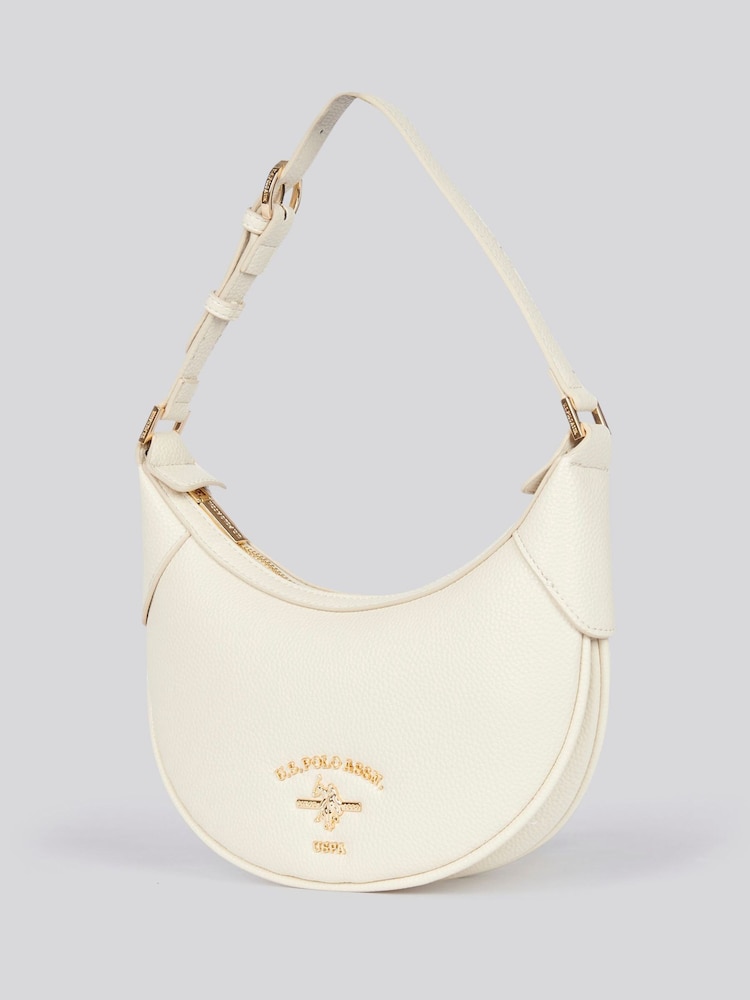 U.S. Polo Assn. Cream Womens Stanford Small Hobo Bag - Image 2 of 6