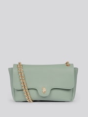 U.S. Polo Assn. Green Womens Jones Flap Cross-Body Chain Bag - Image 1 of 6