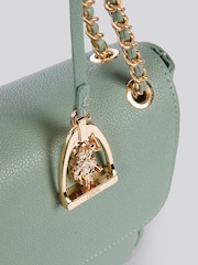 U.S. Polo Assn. Green Womens Jones Flap Cross-Body Chain Bag - Image 6 of 6