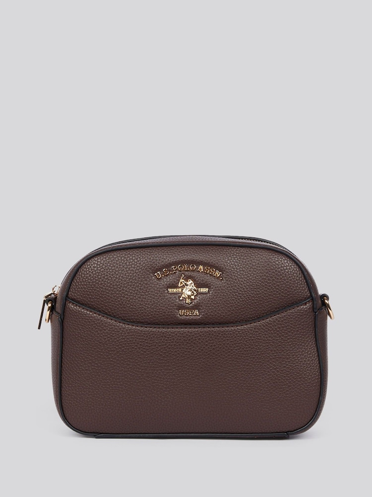 U.S. Polo Assn. Brown Womens Stanford Small Cross-Body Bag - Image 1 of 6