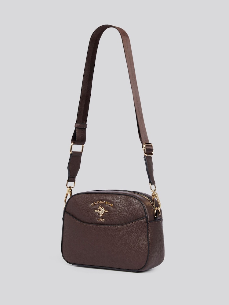 U.S. Polo Assn. Brown Womens Stanford Small Cross-Body Bag - Image 2 of 6