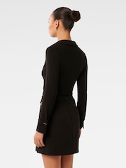 Forever New Black Emilia Twist Front Crepe Shirt - Image 2 of 5