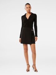 Forever New Black Emilia Twist Front Crepe Shirt - Image 5 of 5
