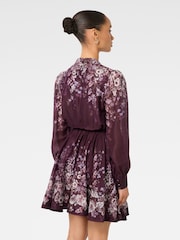 Forever New Purple Anastasia Petite Printed Skater Mini Dress - Image 2 of 5