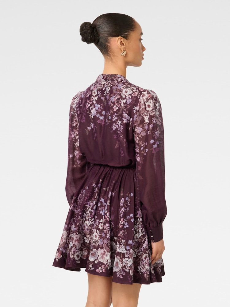 Forever New Purple Anastasia Petite Printed Skater Mini Dress - Image 2 of 5