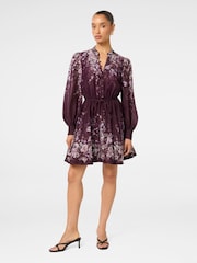 Forever New Purple Anastasia Petite Printed Skater Mini Dress - Image 5 of 5