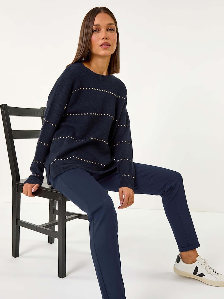 Roman Blue Denim Stretch Jeans - Image 1 of 5