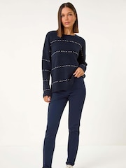 Roman Blue Denim Stretch Jeans - Image 2 of 5