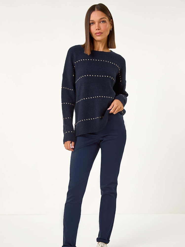 Roman Blue Denim Stretch Jeans - Image 2 of 5