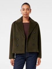 Forever New Green Khloe Double Breasted Peacoat - Image 1 of 5