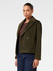 Forever New Green Khloe Double Breasted Peacoat - Image 4 of 5