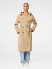 Forever New Natural Maggie Petite Hooded Trench Coat - Image 1 of 4