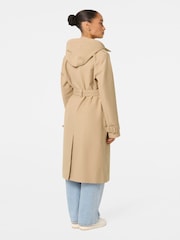 Forever New Natural Maggie Petite Hooded Trench Coat - Image 2 of 4