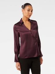 Forever New Purple Minnie Wrap Shirt - Image 4 of 5