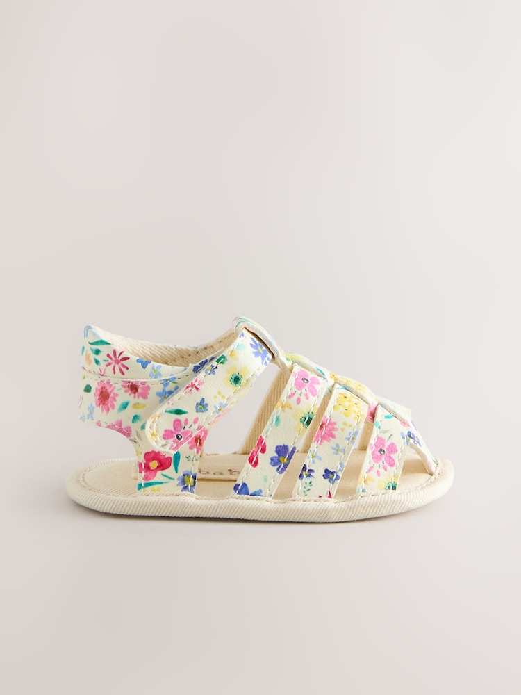 Multi Floral Print Baby Fisherman Sandals (0-24mths) - Image 2 of 5