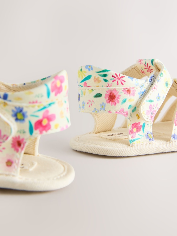 Multi Floral Print Baby Fisherman Sandals (0-24mths) - Image 4 of 5