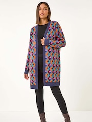 Roman Geometric Patterned Cardigan - Imagem 6 de 6