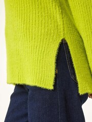 Roman Green Plain V-Neck Fluffy Knit Jumper - Image 5 of 5