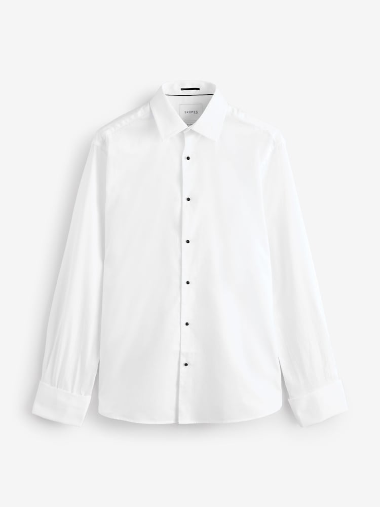 Skopes White Slim Fit Luxury Formal 100% Cotton Dress Shirt - Image 1 of 1