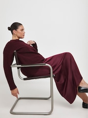 Simply Be Red Satin Maxi Skirt - Image 1 of 5
