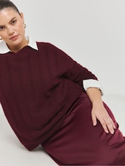 Simply Be Red Satin Maxi Skirt - Image 5 of 5