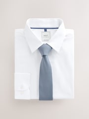 White/Blue Regular Fit Shirt and Tie Pack - Image 6 of 8