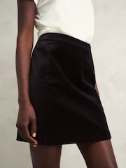 Hobbs Black Izzy Velvet Skirt - Image 3 of 4