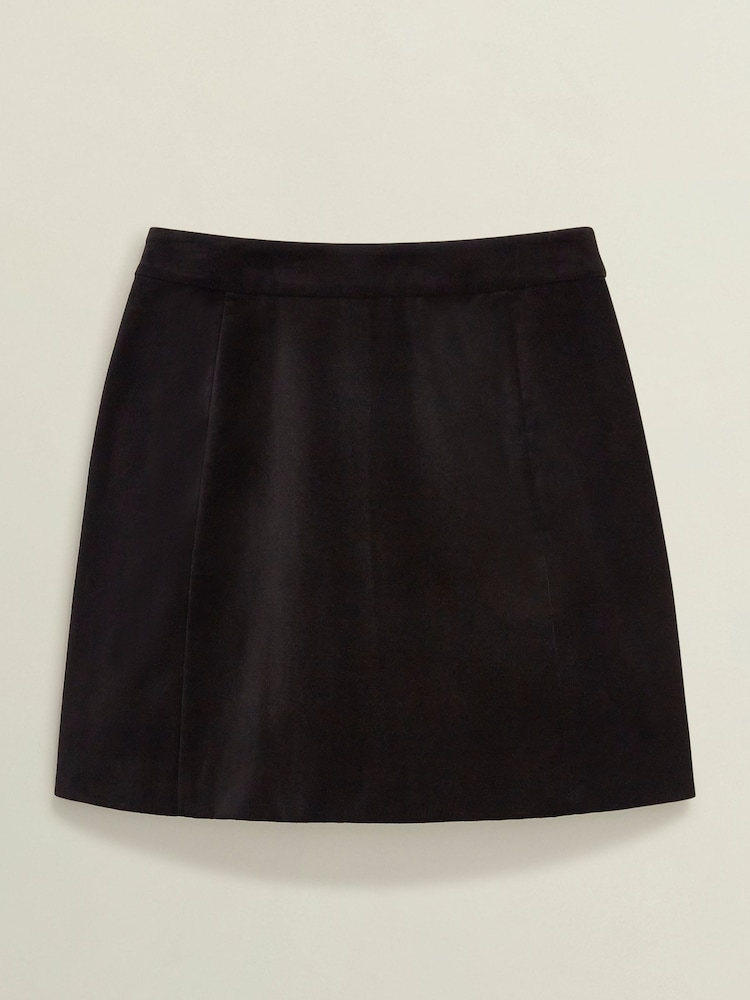 Hobbs Black Izzy Velvet Skirt - Image 4 of 4