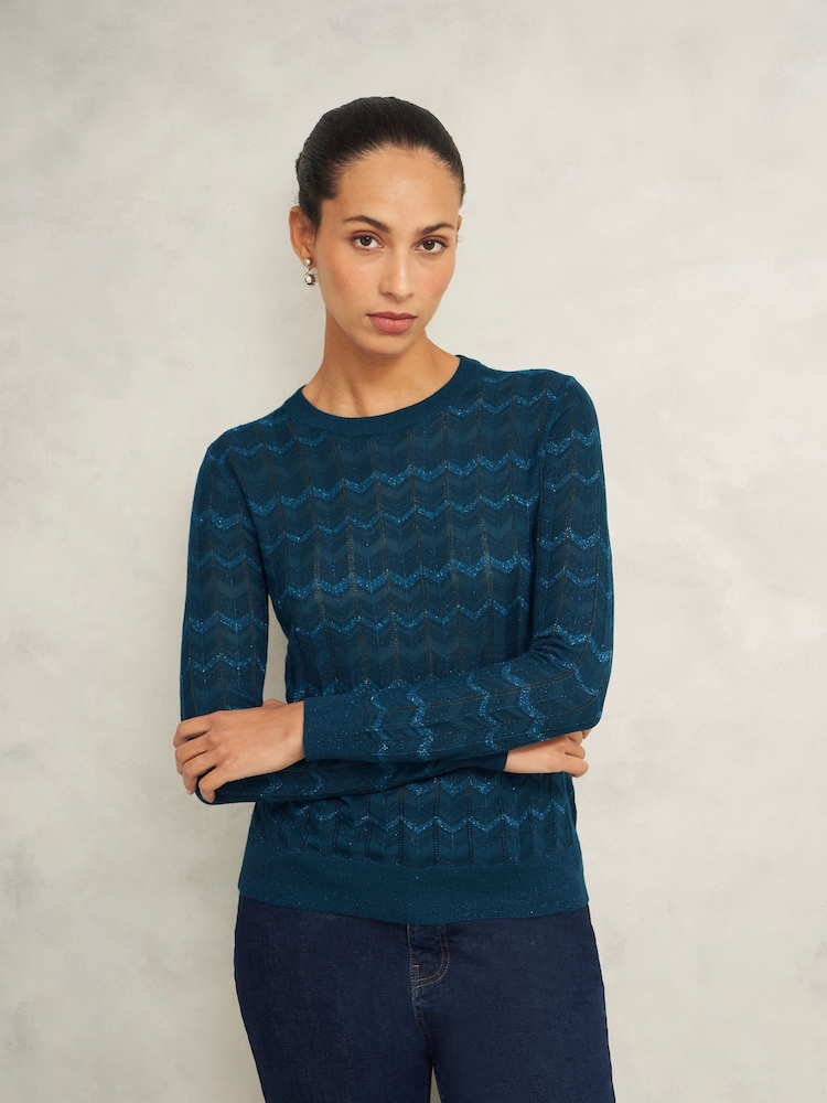 Hobbs Blue Chatham Jumper - Image 1 of 3 Hobbs Blue Chatham Jumper - Image 1 of 3