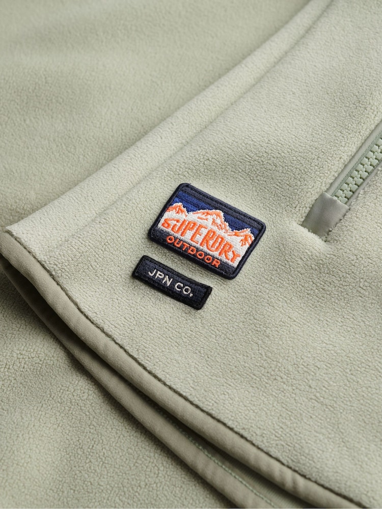 Superdry Green Active Fleece Gilet - Image 6 of 6