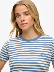 Superdry Blue Essential Logo Slim Fit T-Shirt - Image 4 of 6