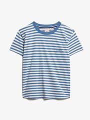 Superdry Blue Essential Logo Slim Fit T-Shirt - Image 5 of 6