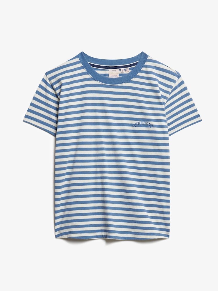 Superdry Blue Essential Logo Slim Fit T-Shirt - Image 5 of 6