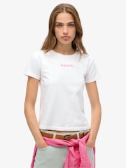 Superdry White Core Logo City Slim Fit T-Shirt - Image 1 of 6