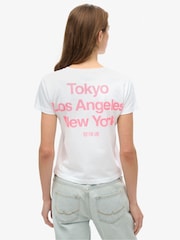 Superdry White Core Logo City Slim Fit T-Shirt - Image 2 of 6