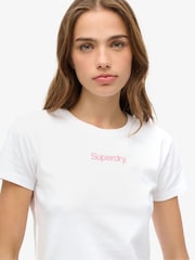 Superdry White Core Logo City Slim Fit T-Shirt - Image 4 of 6