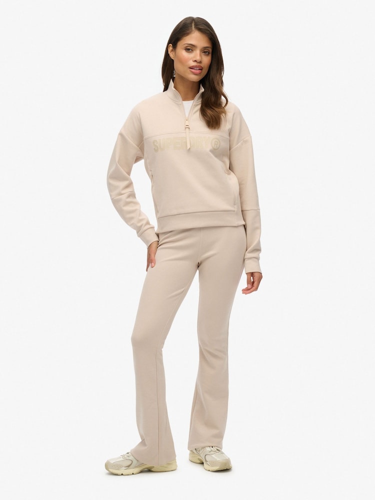 Superdry Grey Active Tech Flare Joggers - Image 1 of 7