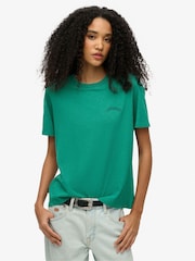 Superdry Green Essential Logo Washed T-Shirt - Image 3 of 6