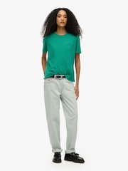 Superdry Green Essential Logo Washed T-Shirt - Image 5 of 6