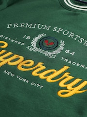 Superdry Green Country Club Loose Crew Sweat Tops - Image 6 of 6