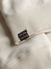 Кремовый - Superdry Ath Ess Relaxed Appliqué Crew 100% Cotton SweatShirts - Image 6 of 6