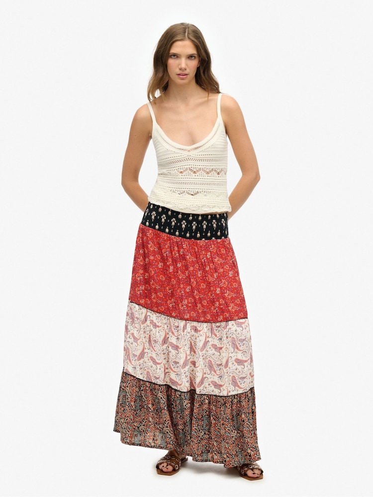 Superdry Multi Printed Maxi Skirt - Image 1 of 5