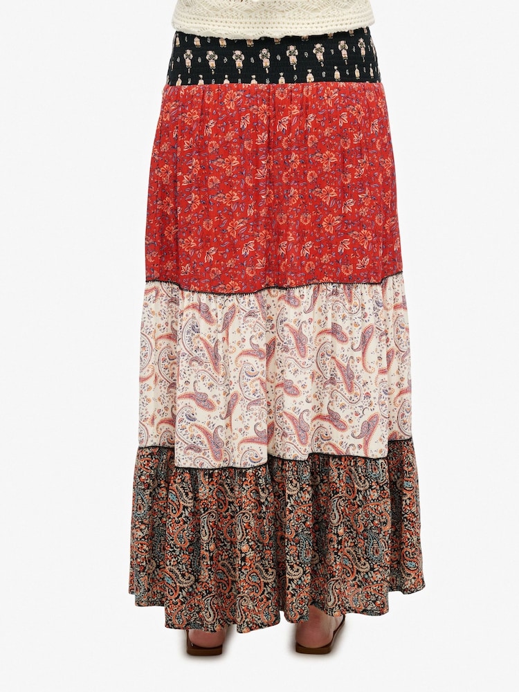 Superdry Multi Printed Maxi Skirt - Image 3 of 5