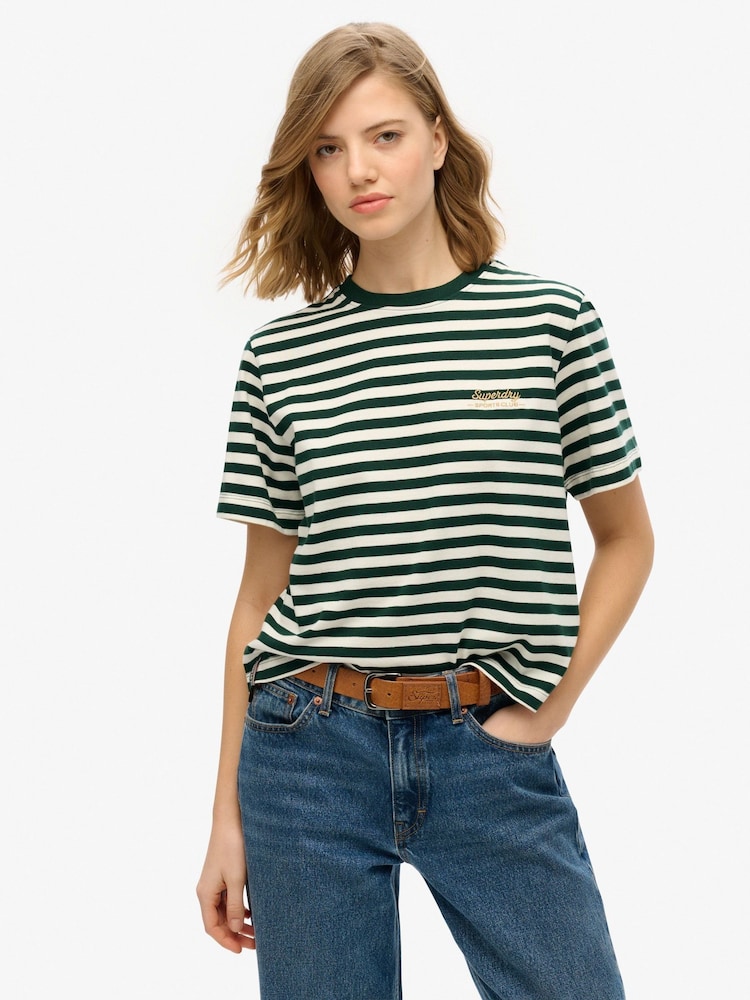 Superdry Green Country Club Plain T-Shirt - Image 1 of 5