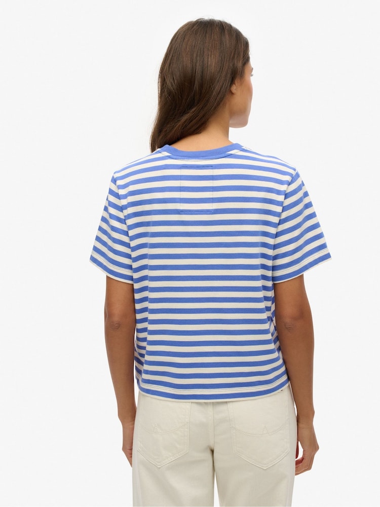 Superdry Blue Country Club Plain T-Shirt - Image 2 of 6