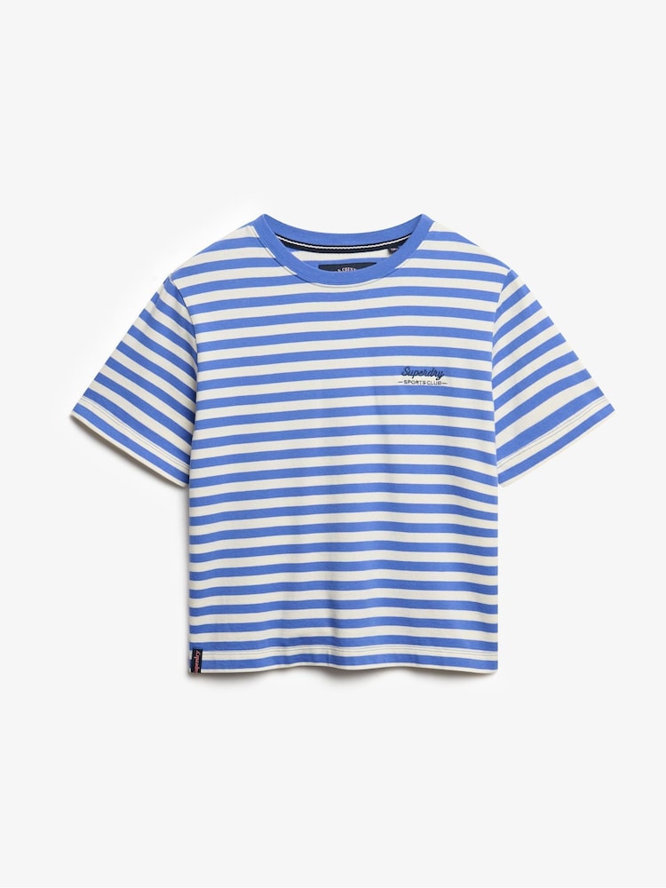 Superdry Blue Country Club Plain T-Shirt - Image 5 of 6