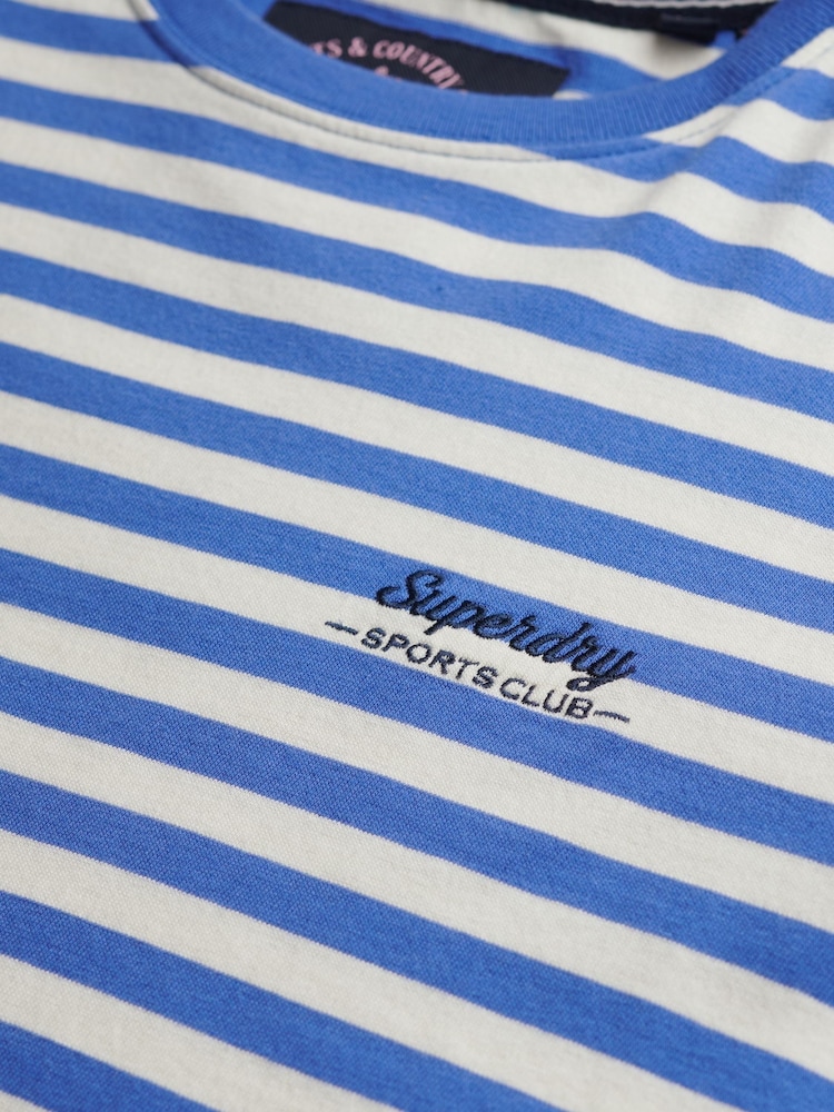 Superdry Blue Country Club Plain T-Shirt - Image 6 of 6