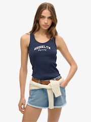 Azul - Superdry Athletic Ess Graphic Vest - Imagen 1 de 5