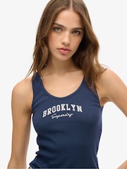 Azul - Superdry Athletic Ess Graphic Vest - Imagen 3 de 5