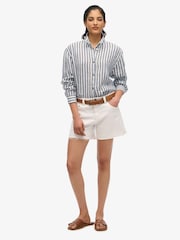 Superdry Blue Boyfriend Casual Linen Shirt - Image 5 of 7